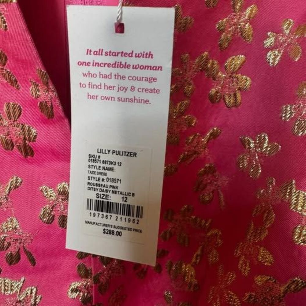 Lilly Pulitzer "Tazie" Dress Sz 12 New - Picture 5 of 8